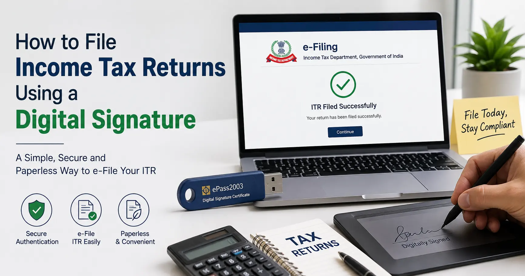 Lock icon for secure online digital signature